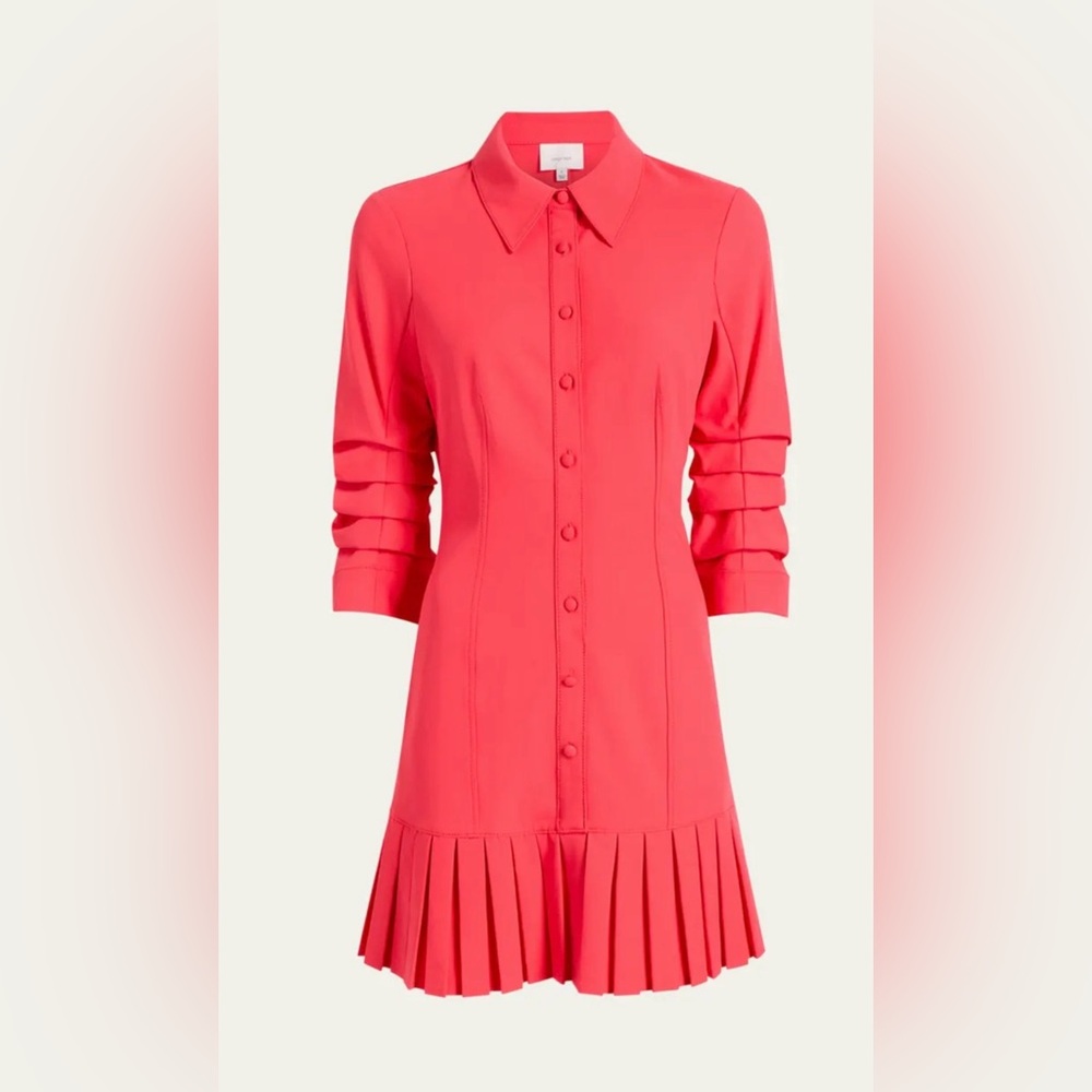 Never worn Cinq a Sept Lucilla Red Button-Up Dress. Perfect for the Holidays!